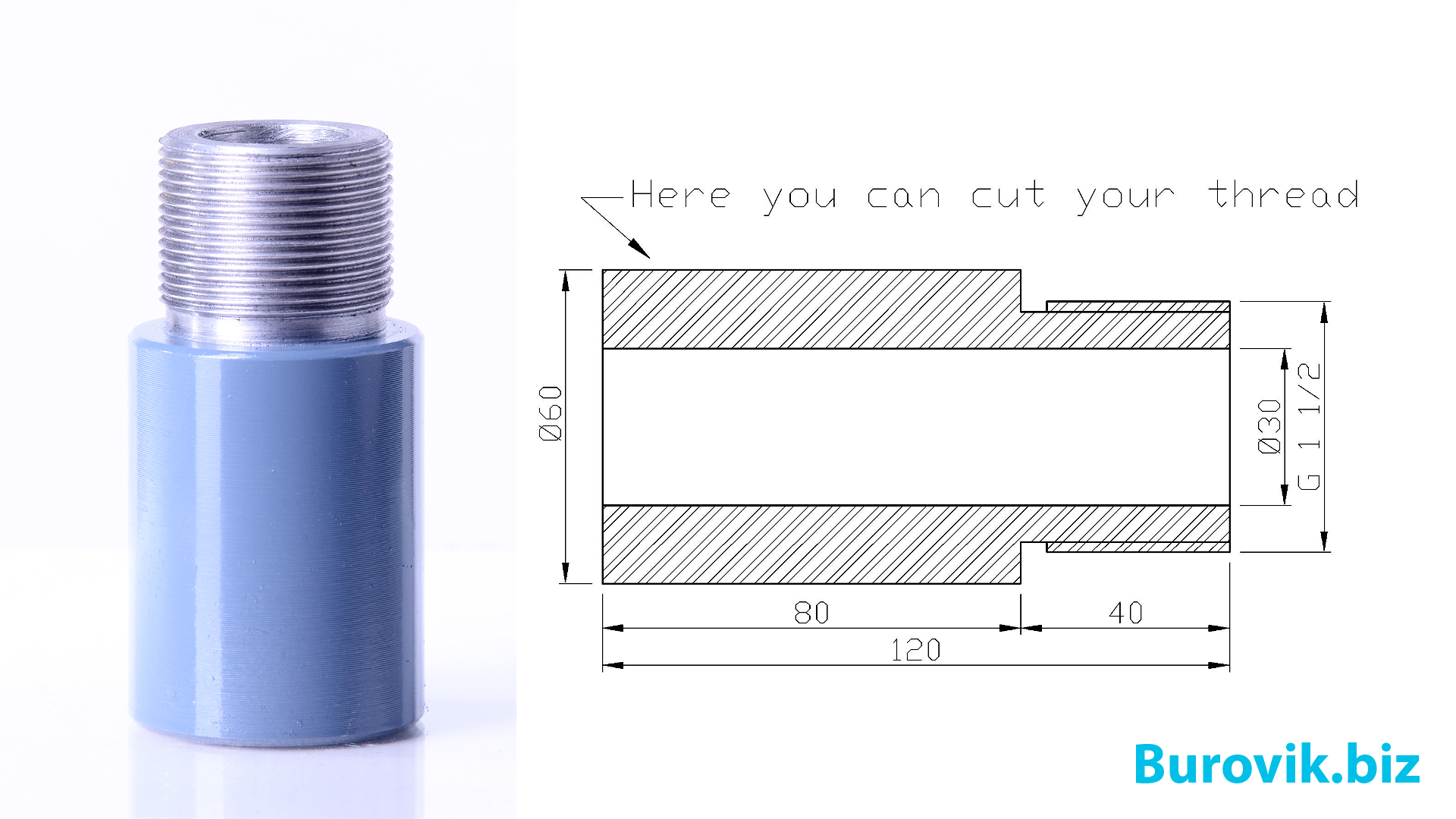 Adapter for drag bits