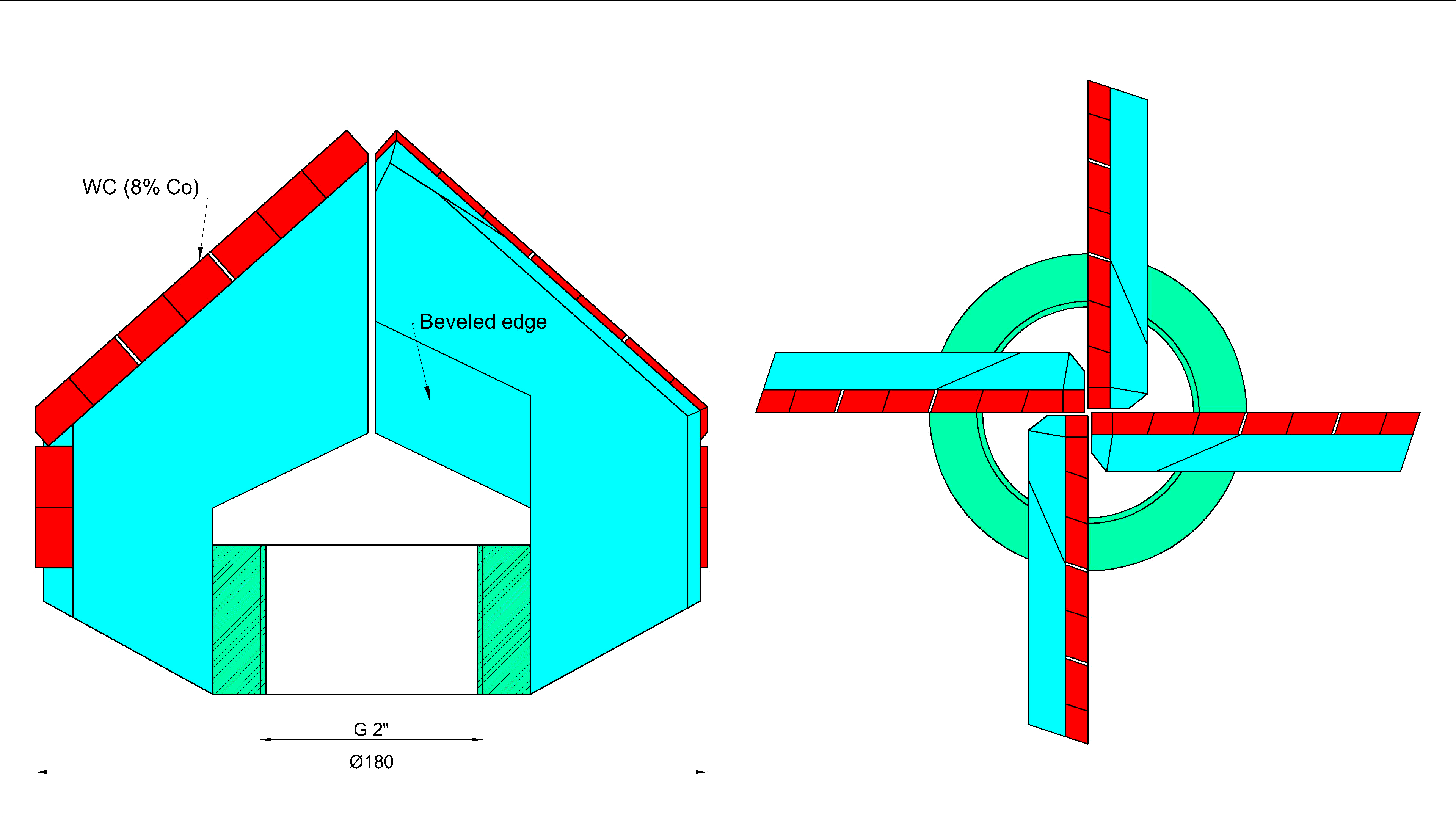 water well drilling bit drawing