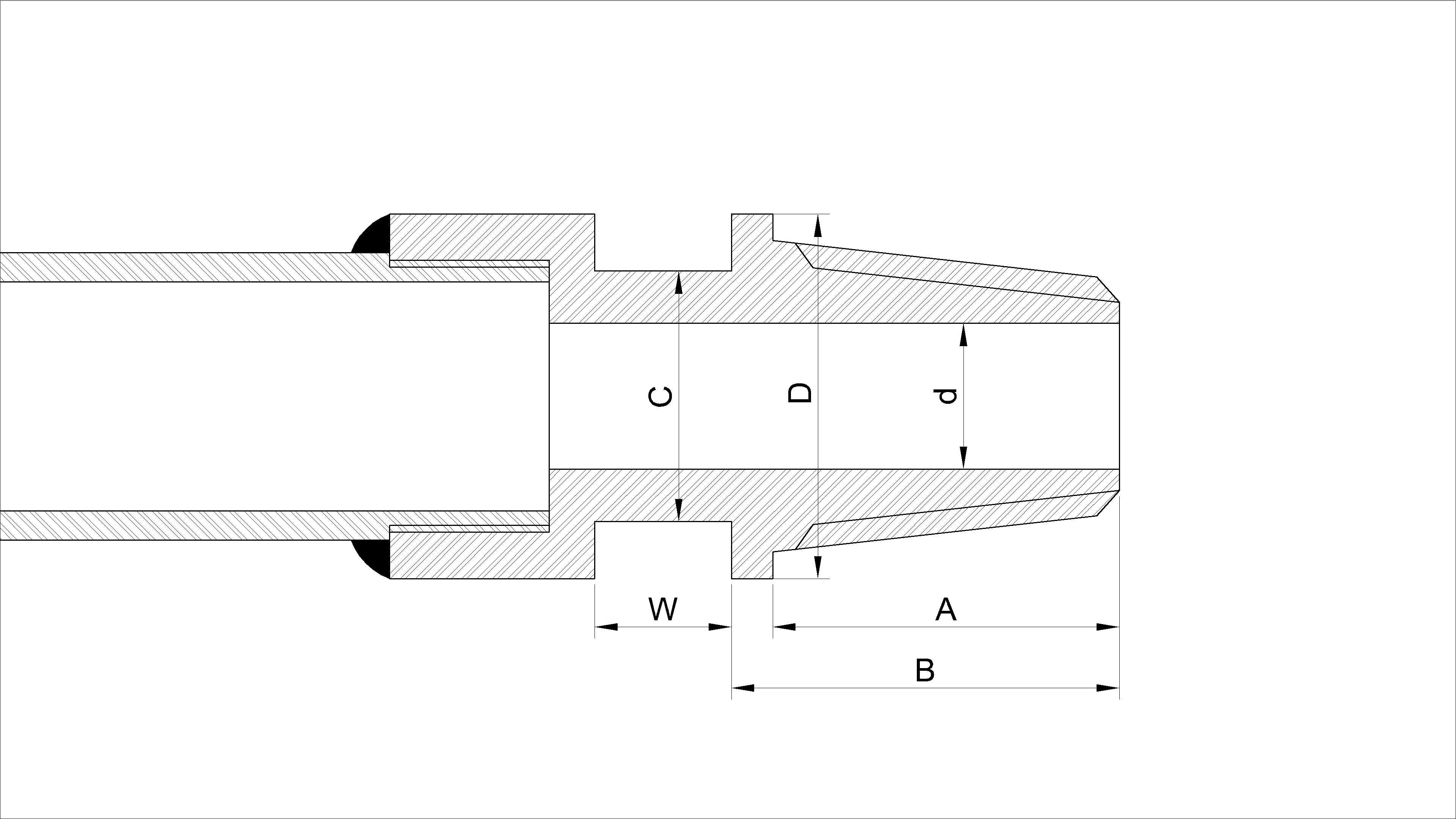 Drill rod dimensions for water swivel connection