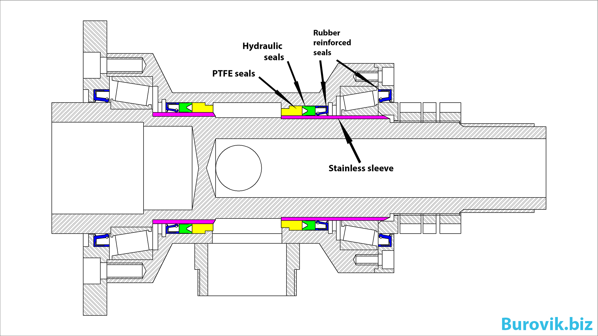 Water swivel seals drawing